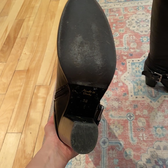 Browns black leather studded boots - Picture 7 of 8